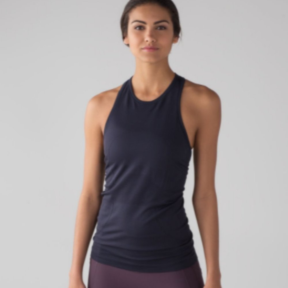 Lululemon Swiftly Tech T-Back Tank Midnight Navy Size 10